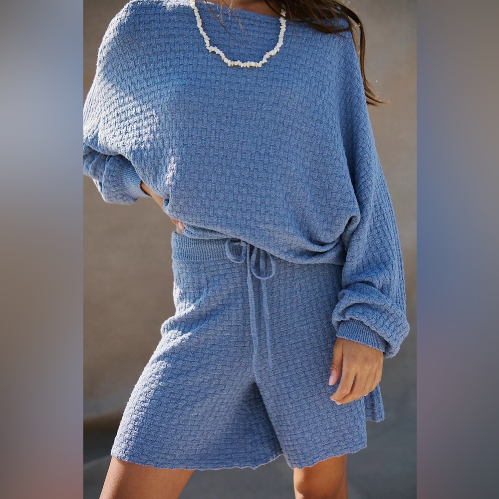 NWT Free People Rowan Sweater Short Set